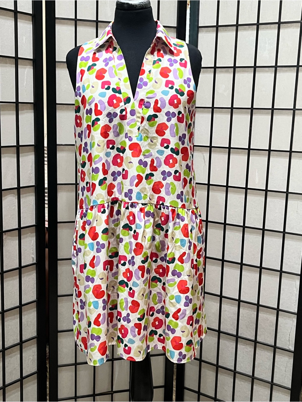 SSYS THE KENDALL SLEEVELESS COLLARED DRESS IN ANIMAL, WOMEN SIZE M - Picture 3 of 10